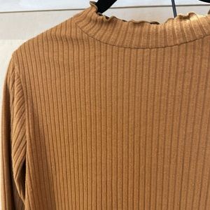 Mock neck long-sleeve crop top from BP
